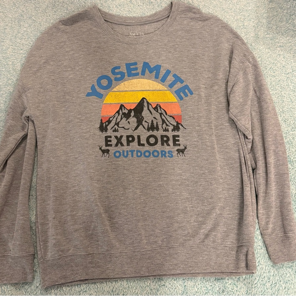 Gray Yosemite Explore Outdoors Sweatshirt
